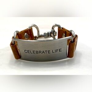 Celebrate Life Brown Bracelet with Silver Plate Accent